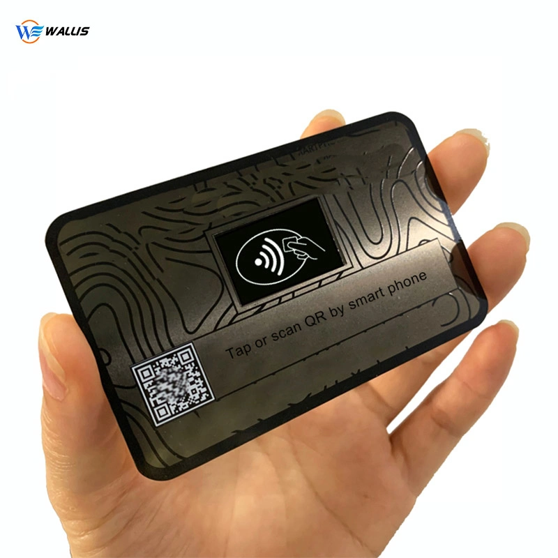 Logo UV Spot Luxury Black Plastic PETG Business Card