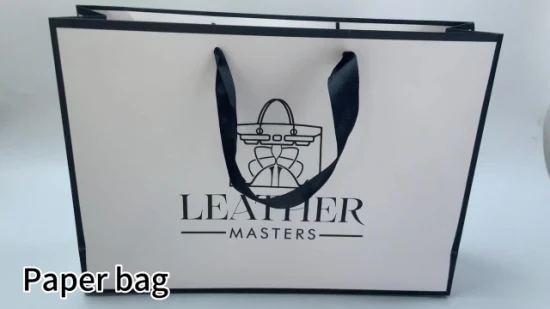 Sac en papier noir mat Fancy Paper avec poignée en soie