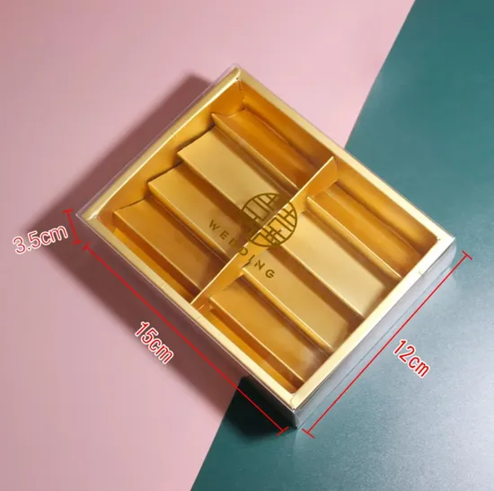 Emballage personnalisé boîte de papier carton Macron gâteau boulangerie noix bonbons boîte de chocolat avec fenêtre transparente en PVC